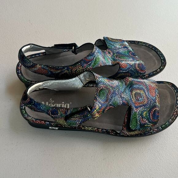 ALEGRIA Sandals Womens Size 11.5-12 42 Viki Rainbow Cyclone Sparkle Comfort - Picture 2 of 12
